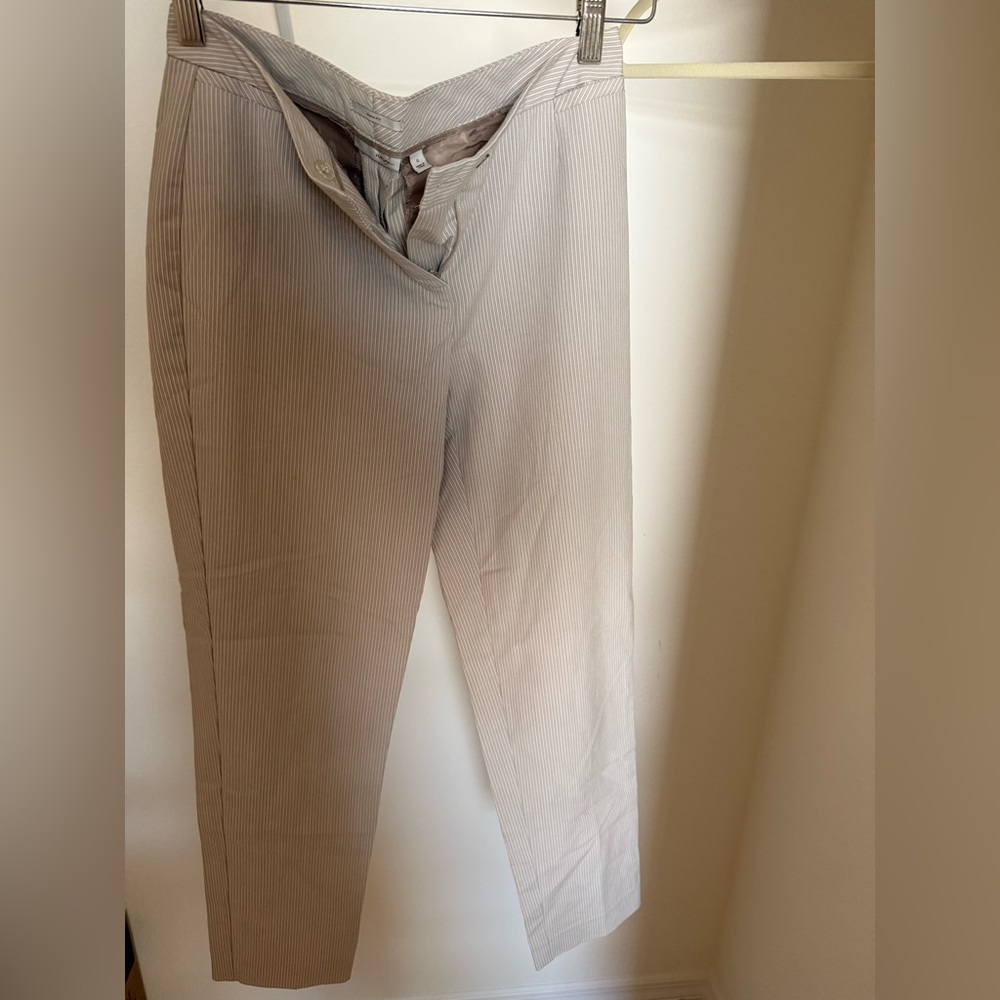Halogen Women’s Beige Striped Dress Pants and Blazer
